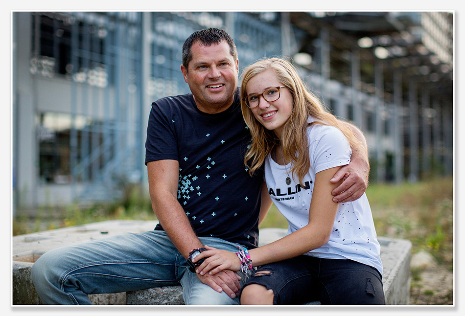 Vader en dochter voor de Urban Shopper