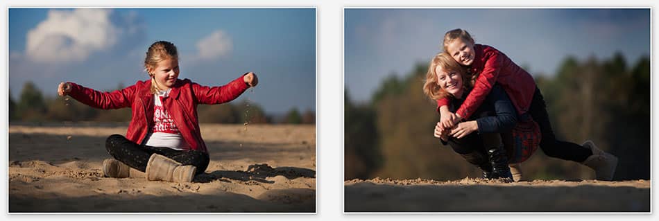 Portretfotografie_Udenhout Spelen in de zandvlaktes van de Drunense Duinen