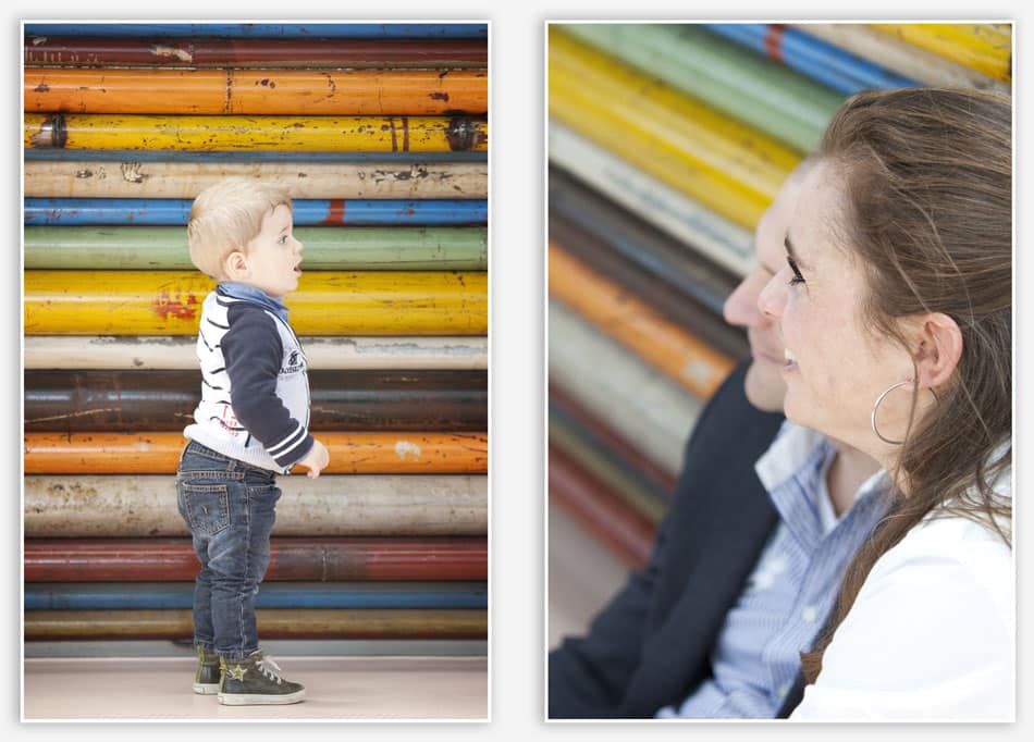 Prachtige kleuren voor de familiefoto's