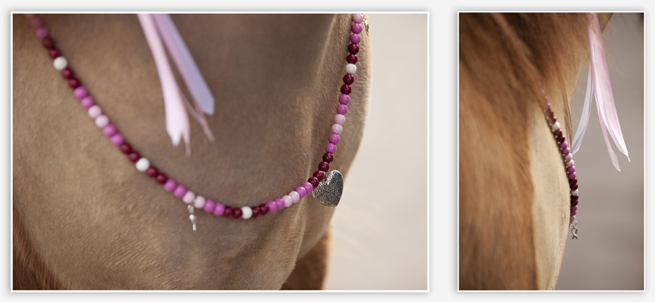 Versiering van de paarden voor de uitvaart