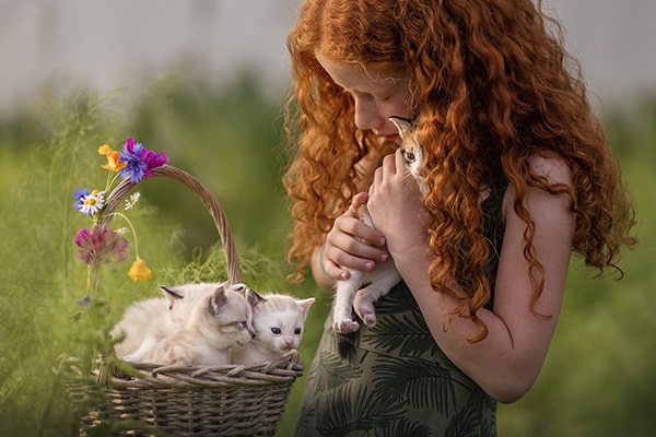 Kinderfotografie met kittens