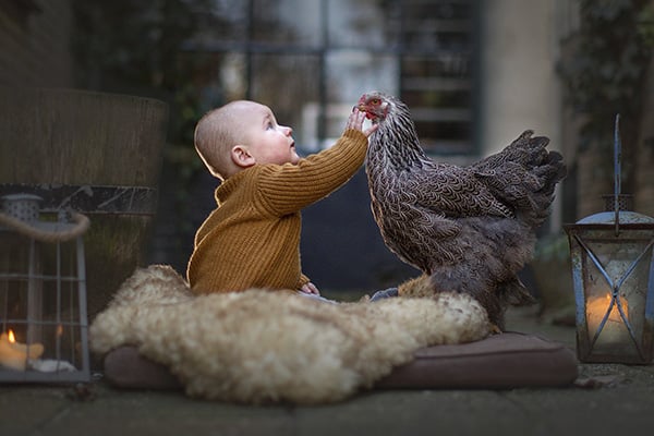 Soulmates Images_Kinderfotografie_04_kleine jongen met haan