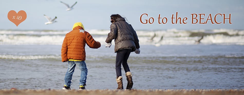 Met de kids op het strand