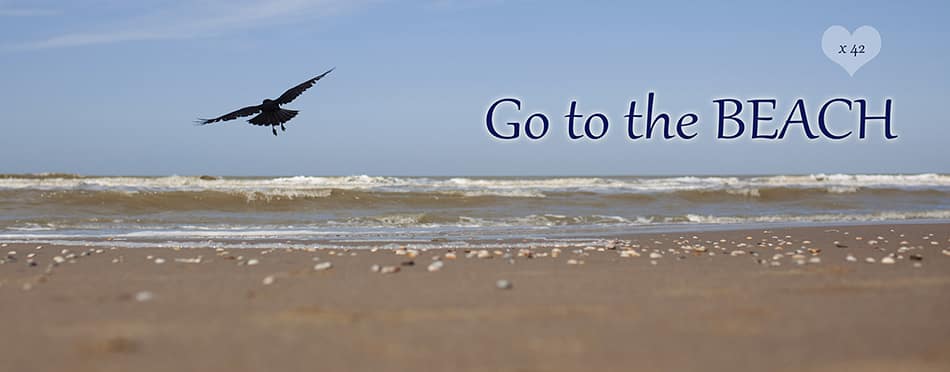 Eenzame strandwandeling