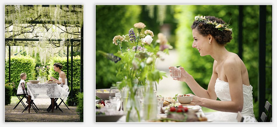 Bruiloft onder de pergola 