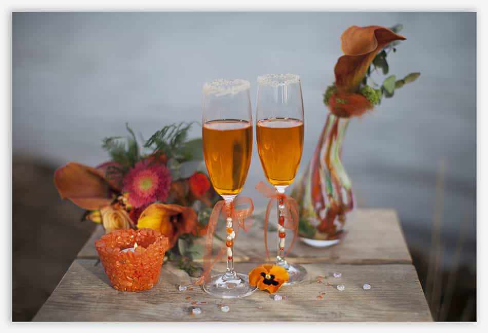 Themabruiloft_vleugje oranje Champagne met oranje likeur