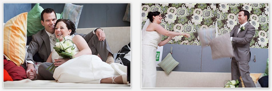 Trouwreportage Bergeijk Kussengevecht bij de Ploeg in Bergeijk