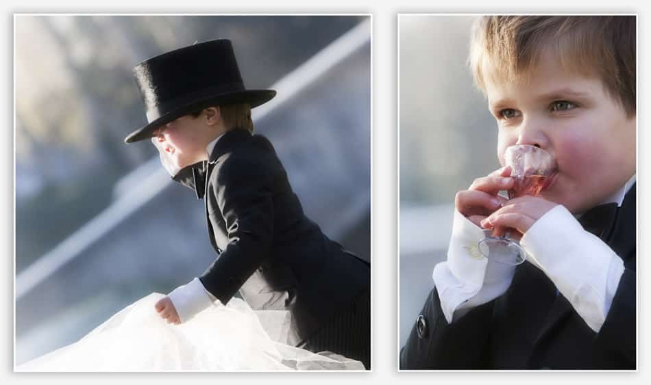 Bruidsjonker met hoge hoed