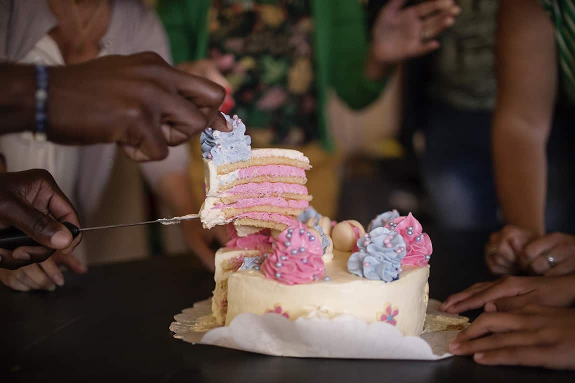 Gender reveal taart voor een meisje