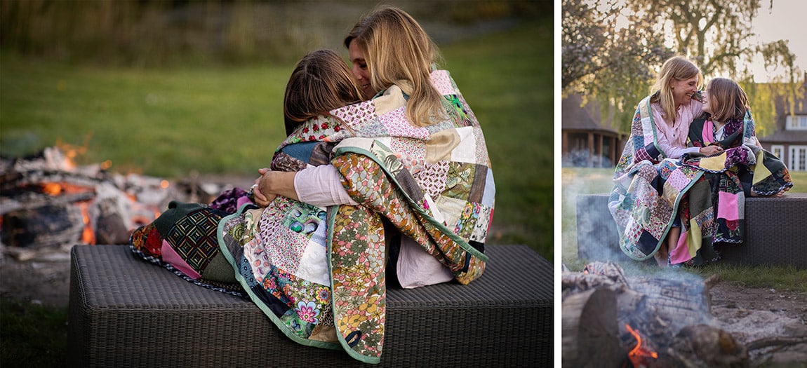 Warme plaid voor bij het kampvuur