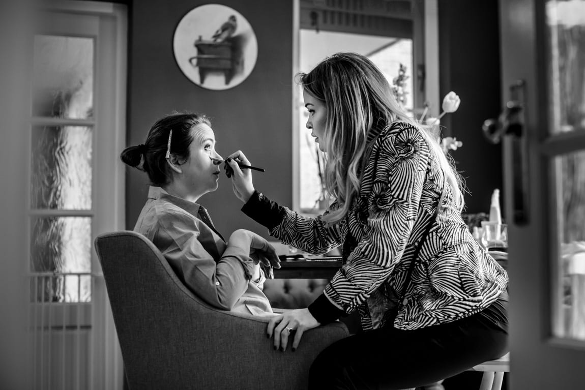 Visagiste Amey op de bruiloft