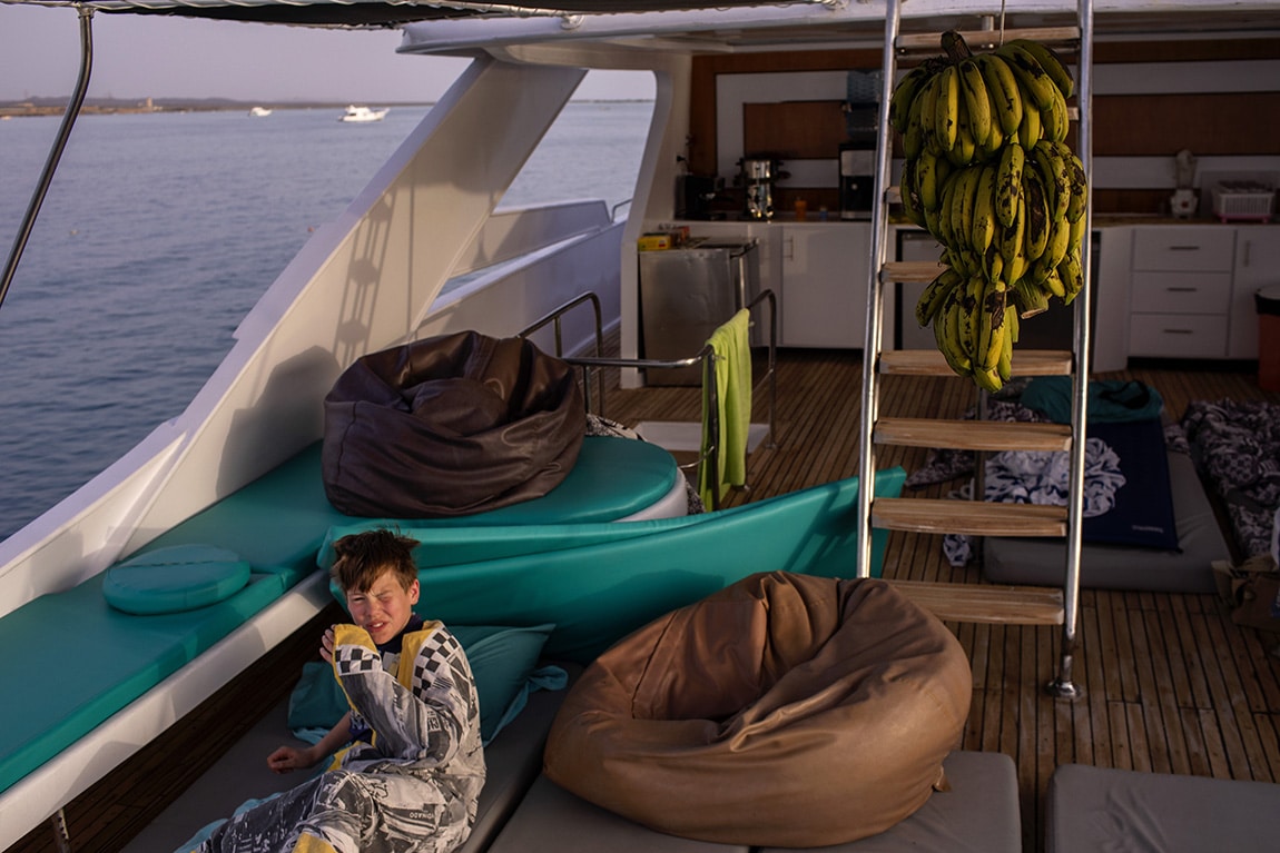 Wakker worden op de boot