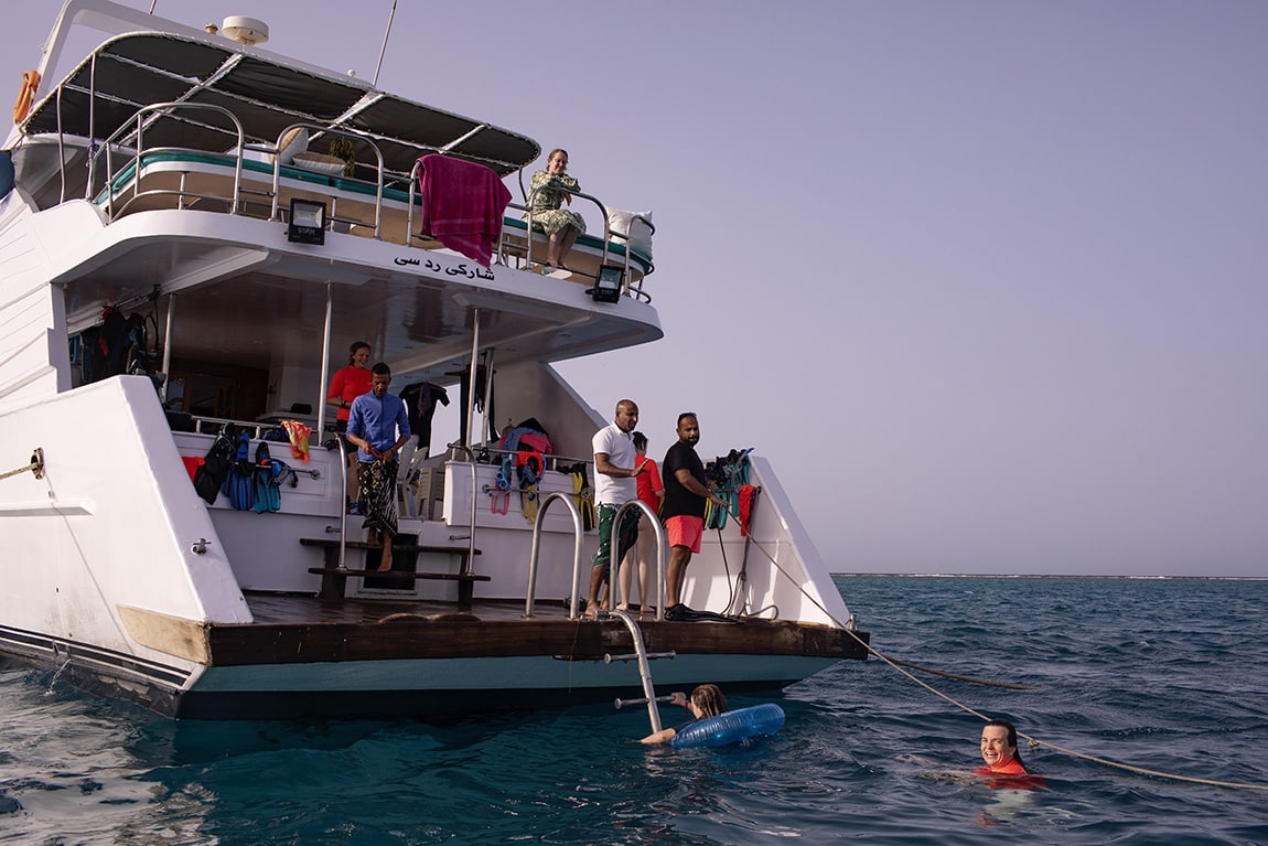 Het water in bij het Sataya Reef