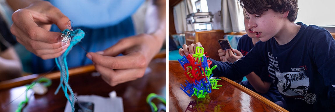 Vrije tijd op de boot