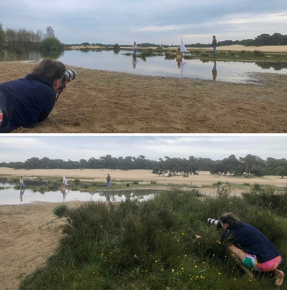 Behind the scenes bij de fotoshoot