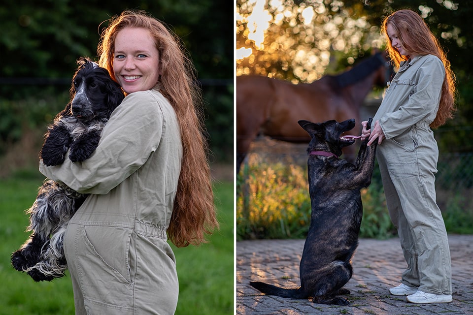 Zwangerschapsshoot met honden